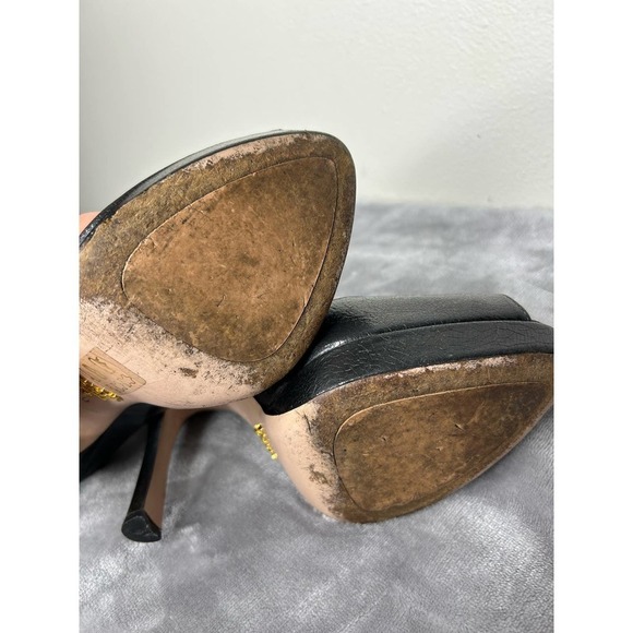 Prada Peeptoe Platform Heels 40 - Picture 12 of 16